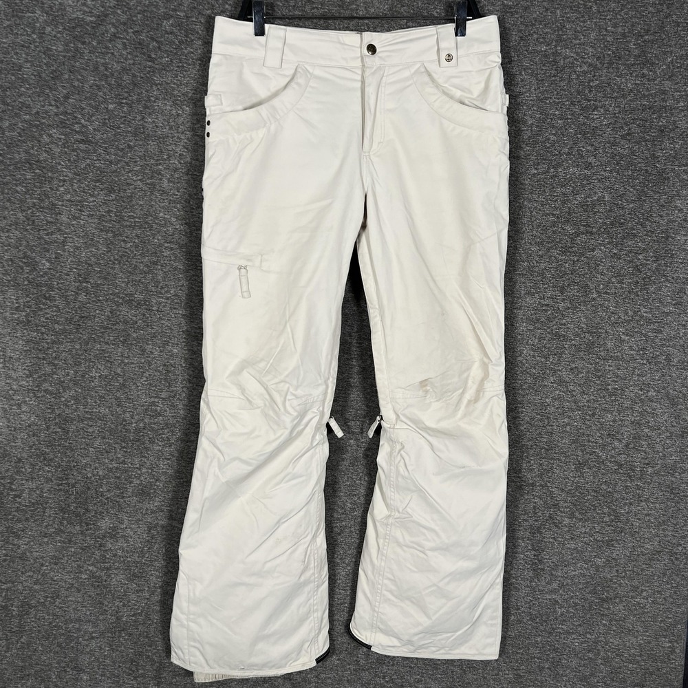 686 Authentic Snow Pants Womens Medium‎ White Insulated Waterproof Ski Snowboard